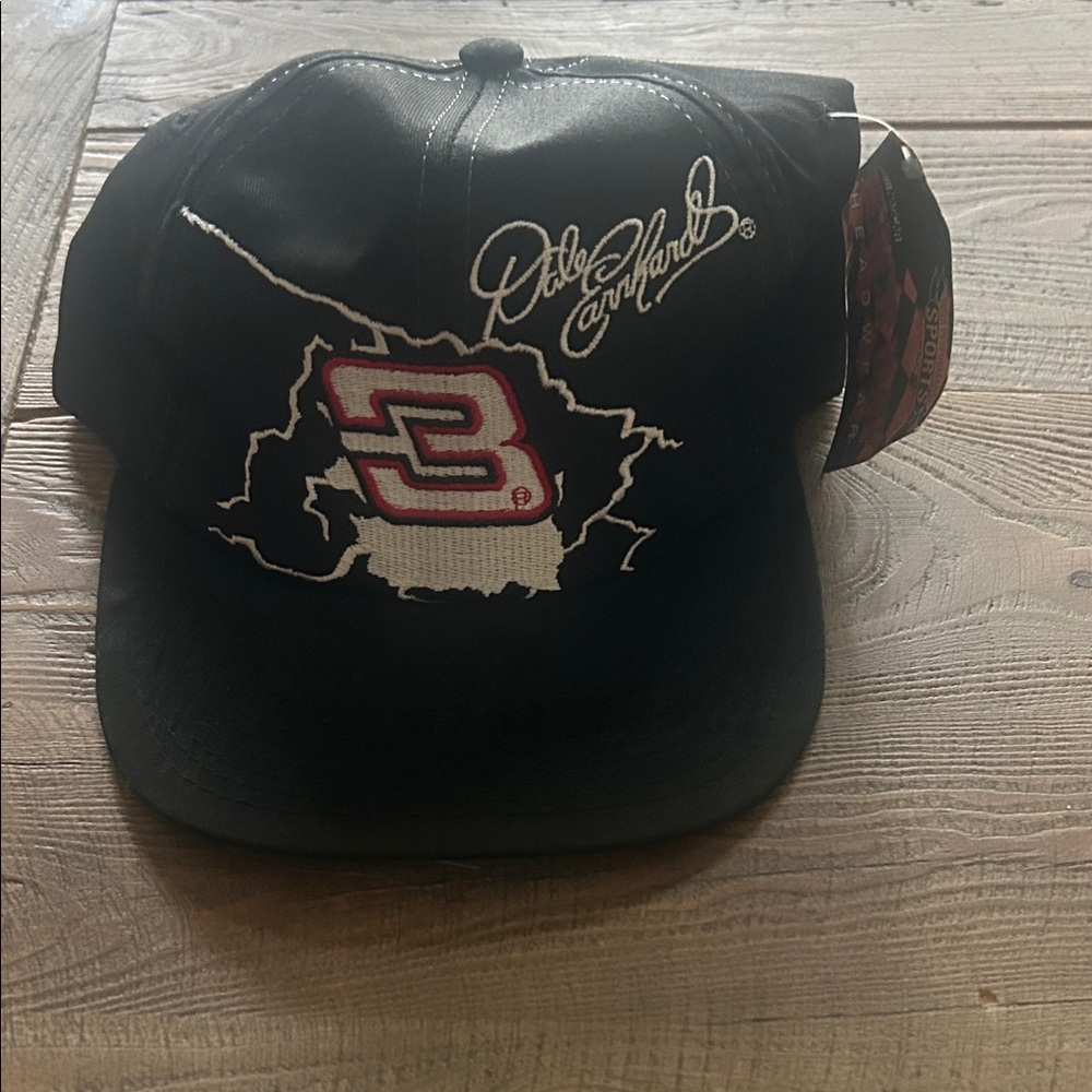 Nascar Black Hat with Red Number Design